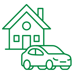 House and car icon